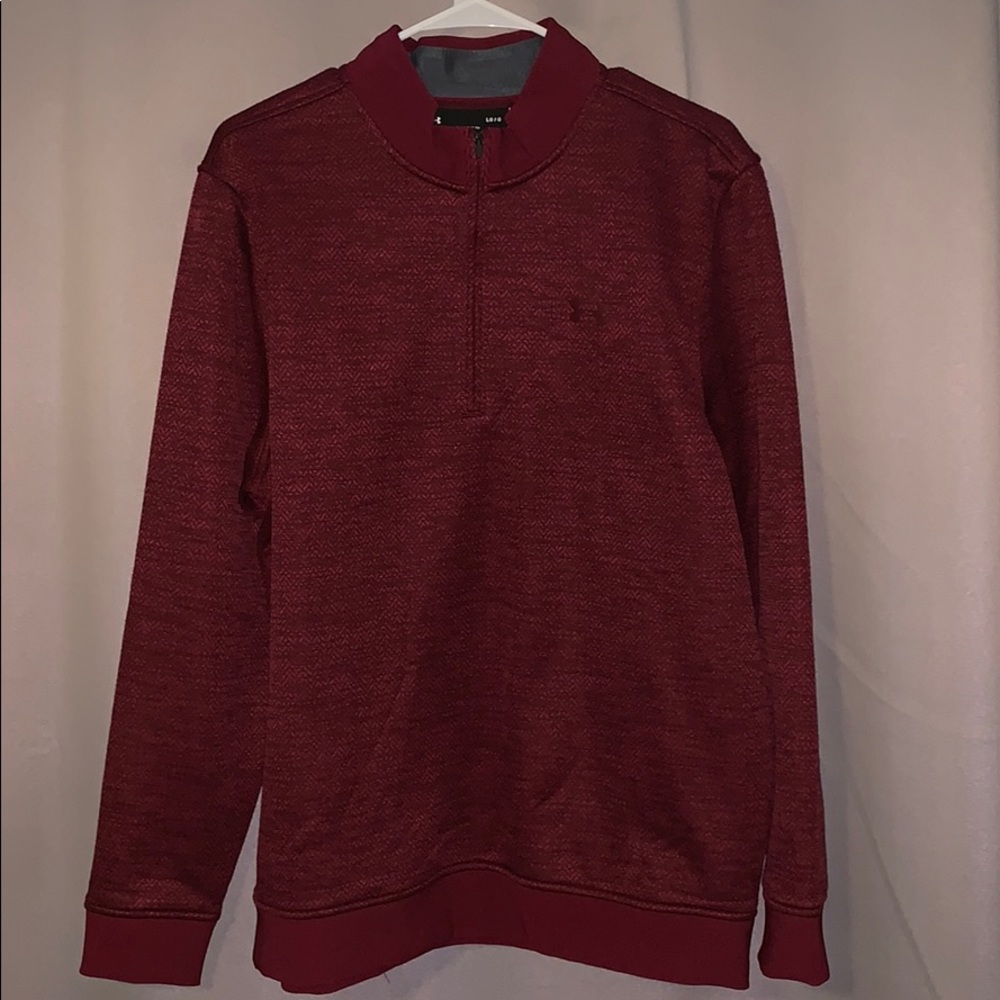 Under Armour Coldgear Maroon 3/4 zip sweater